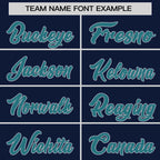 Custom Navy Aqua-Gray Stripe Fashion Raglan Sleeves Authentic Two-Button Softball Jersey