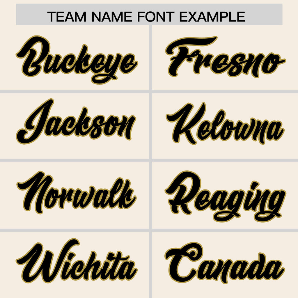 Custom Cream Black-Old Gold Stripe Fashion Raglan Sleeves Authentic Two-Button Softball Jersey