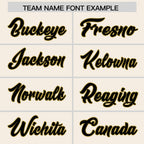 Custom Cream Black-Old Gold Stripe Fashion Raglan Sleeves Authentic Two-Button Softball Jersey
