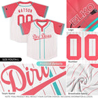Custom White Orange Stripe Fashion Raglan Sleeves Authentic Two-Button Softball Jersey