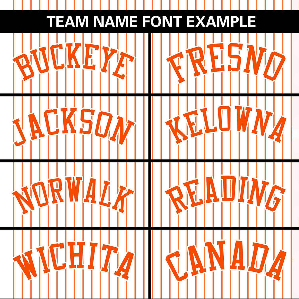 Custom White Orange Stripe Fashion Authentic Two-Button Softball Jersey
