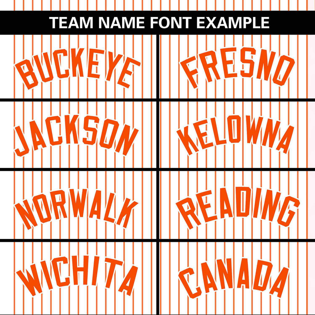 Custom White Orange Stripe Fashion Authentic Two-Button Softball Jersey