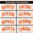 Custom White Orange Stripe Fashion Authentic Two-Button Softball Jersey