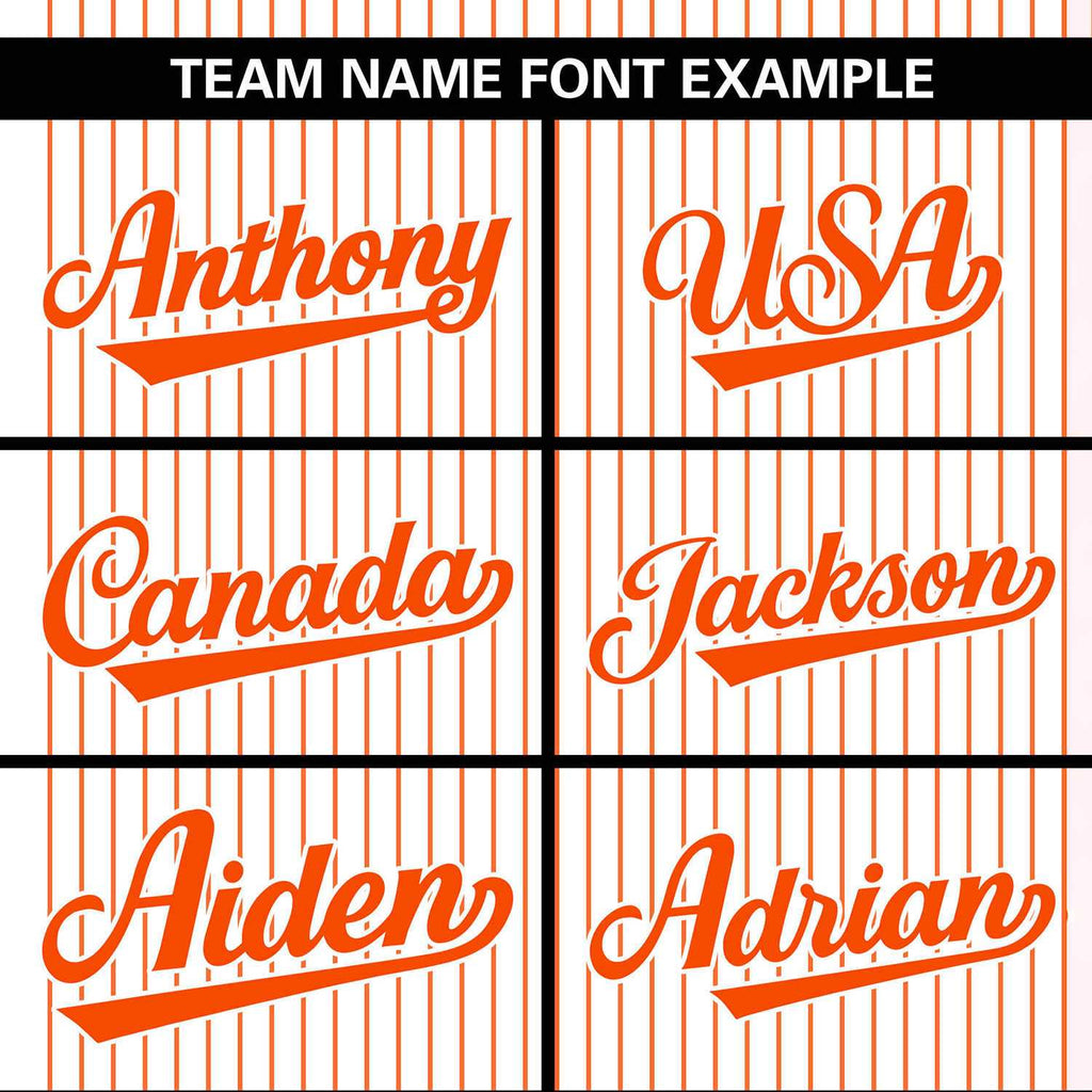 Custom White Orange Stripe Fashion Authentic Two-Button Softball Jersey
