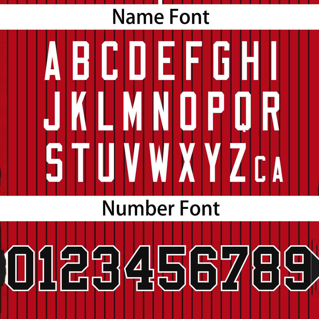 Custom Red Black Stripe Fashion Authentic Two-Button Softball Jersey