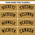 Custom Gold Black Color Block Personalized Authentic Two-Button Softball Jersey
