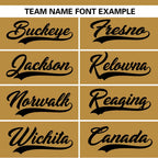 Custom Gold Black Color Block Personalized Authentic Two-Button Softball Jersey