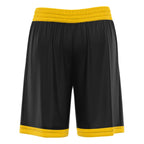 Custom Black Yellow Basketball Shorts