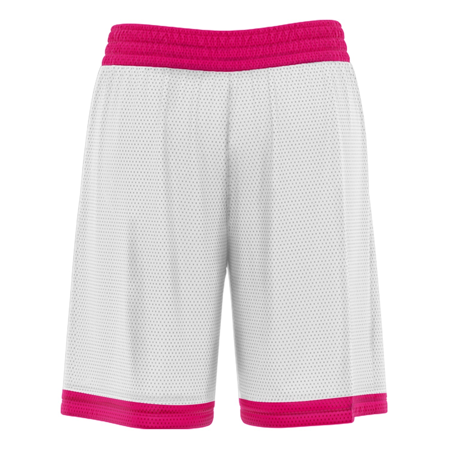 Custom White Pink Basketball Shorts Secondary image