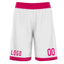 Custom White Pink Basketball Shorts