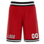 Custom Red Black White Basketball Shorts