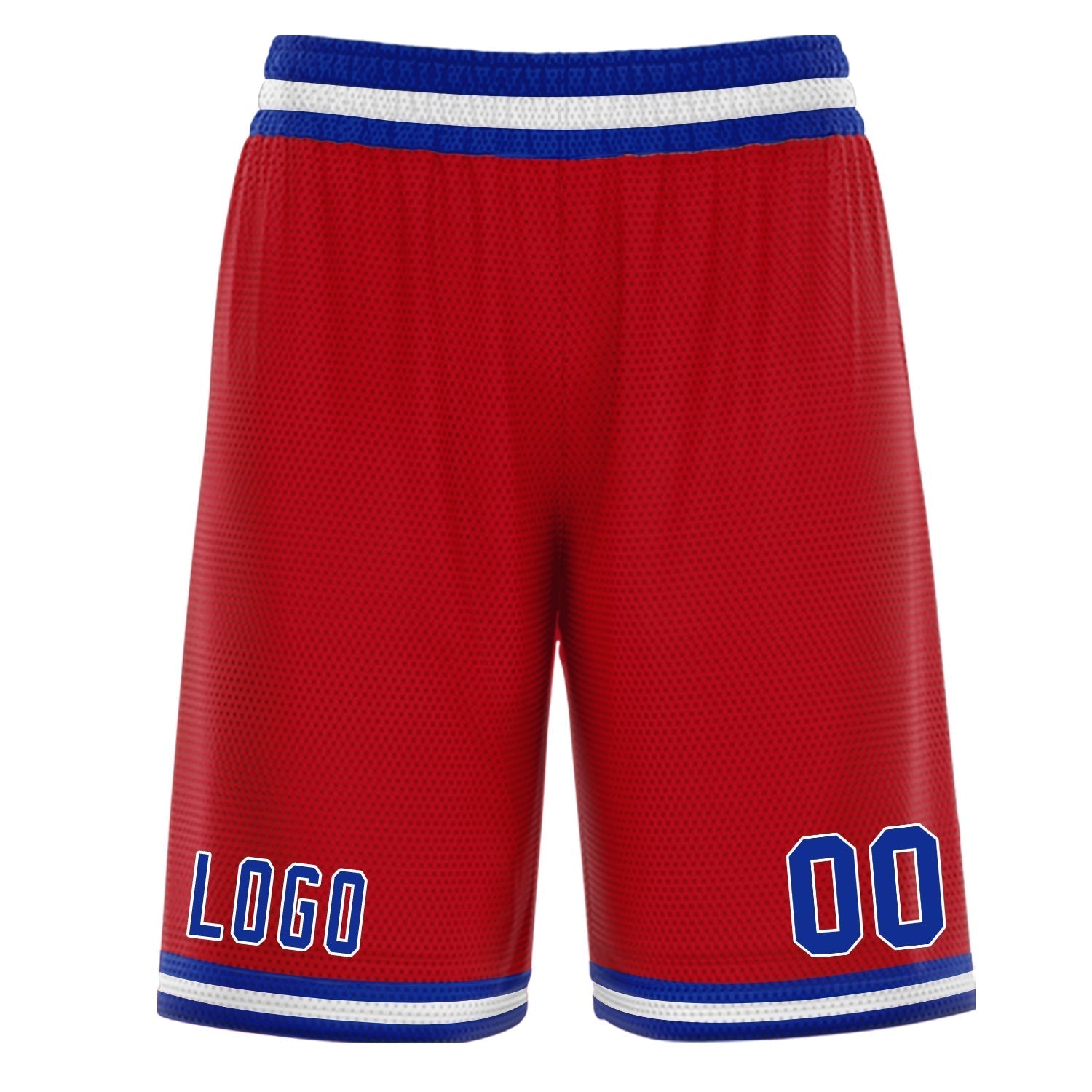 Custom Red Blue White Basketball Shorts Main image