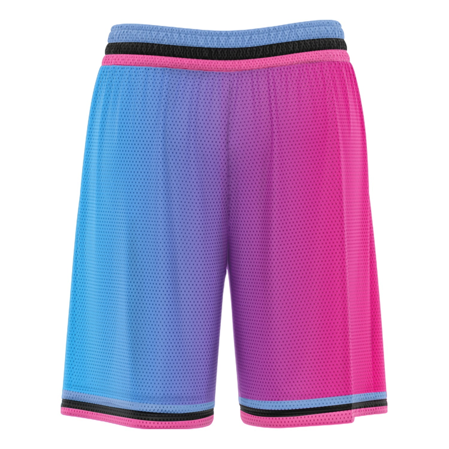 Custom Pink Blue Gradient Fashion Basketball Shorts Secondary image
