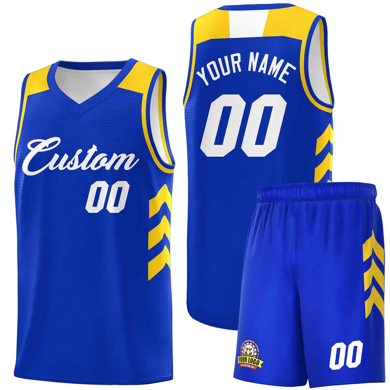 Custom Royal White Classic Sets Sports Uniform Basketball Jersey Main image