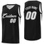 Custom Black White Classic Tops Basketball Jersey