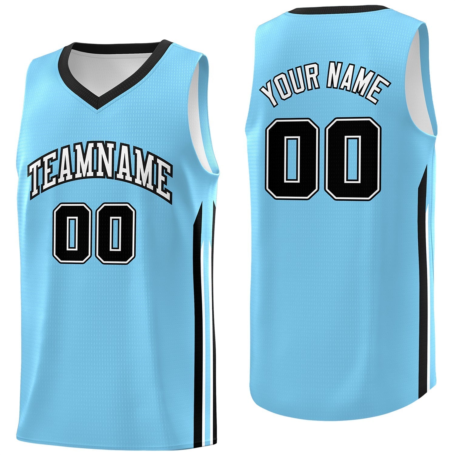 Custom Light Blue Classic Tops Athletic Casual Basketball Jersey Main image