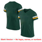 Custom Green White-Gold Classic Style Mesh Authentic Football Jersey