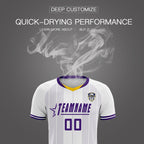 Custom White Classic Striped Personalized Soccer Tops/Sets Jersey