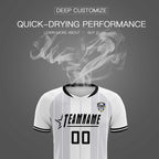 Custom White Classic Striped Personalized Soccer Tops/Sets Jersey