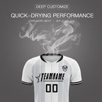 Custom White Classic Striped Personalized Soccer Tops/Sets Jersey
