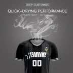 Custom Black Classic Striped Personalized Soccer Tops/Sets Jersey