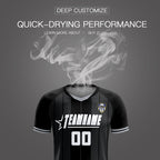 Custom Black Classic Striped Personalized Soccer Tops/Sets Jersey
