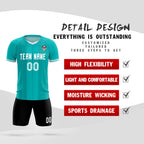 Custom Green Classic Striped Personalized Soccer Tops/Sets Jersey