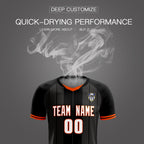 Custom Black Classic Striped Personalized Soccer Tops/Sets Jersey