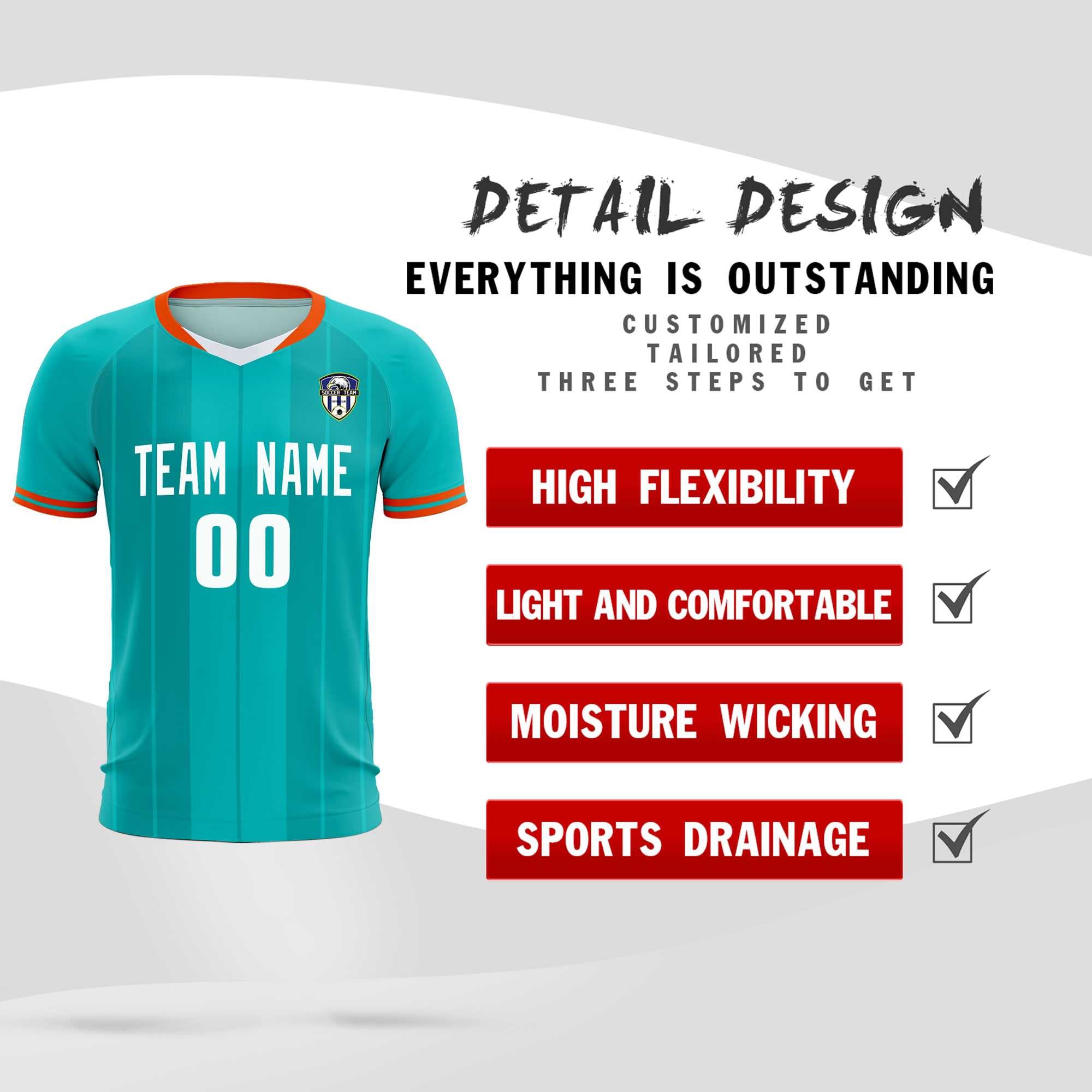 Custom Green Classic Striped Personalized Soccer Tops/Sets Jersey