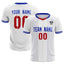 Custom White Classic Striped Personalized Soccer Tops/Sets Jersey