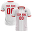 Custom White Classic Striped Personalized Soccer Tops/Sets Jersey