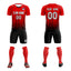 Custom Red Black Printing Outdoor Tracksuit Soccer Sets Jersey