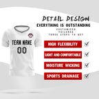 Custom White Gray Training Uniform For Men Soccer Sets Jersey