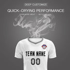 Custom White Gray Training Uniform For Men Soccer Sets Jersey