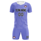 Custom Light Purple White Training Uniform For Men Soccer Sets Jersey