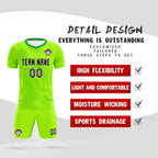 Custom Neon Green Kelly Green Training Uniform For Men Soccer Sets Jersey