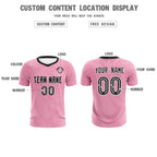 Custom Light Pink White Training Uniform For Men Soccer Sets Jersey