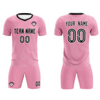 Custom Light Pink White Training Uniform For Men Soccer Sets Jersey