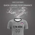 Custom Dark Gray White Training Uniform For Men Soccer Sets Jersey
