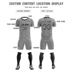 Custom Dark Gray White Training Uniform For Men Soccer Sets Jersey