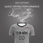 Custom Dark Gray White Training Uniform For Men Soccer Sets Jersey