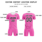 Custom Pink White Training Uniform For Men Soccer Sets Jersey