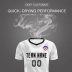 Custom White Black Training Uniform For Men Soccer Sets Jersey