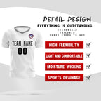 Custom White Gray Training Uniform For Men Soccer Sets Jersey