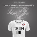 Custom White Gray Training Uniform For Men Soccer Sets Jersey
