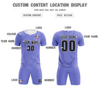 Custom Light Purple White Training Uniform For Men Soccer Sets Jersey