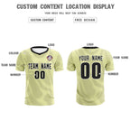 Custom Cream Black Training Uniform For Men Soccer Sets Jersey