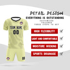 Custom Cream Black Training Uniform For Men Soccer Sets Jersey