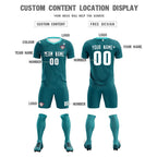 Custom Aqua Aqua Training Uniform For Men Soccer Sets Jersey