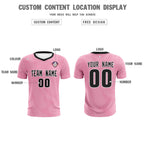 Custom Light Pink White Training Uniform For Men Soccer Sets Jersey